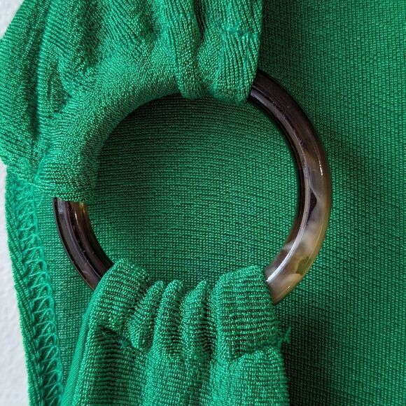 PLT Plus Size Ring Detail Drape Thigh Split Maxi Dress 24 US NWT - Picture 11 of 15